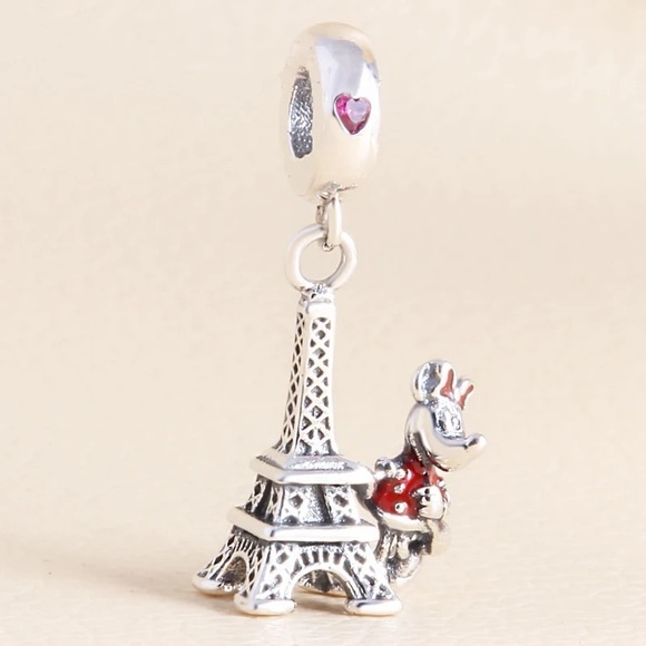 NWOT Pandora x Disney Minnie Mouse Eiffel Tower Limited Charm - Picture 3 of 14